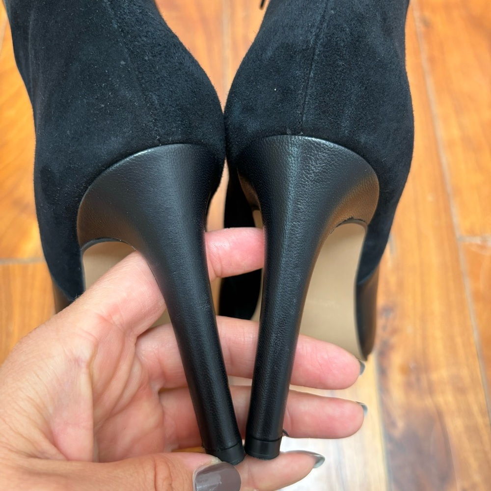 Saint + Sofia Tamara Heeled Ankle Boot in Black Leather 6 - Picture 10 of 13